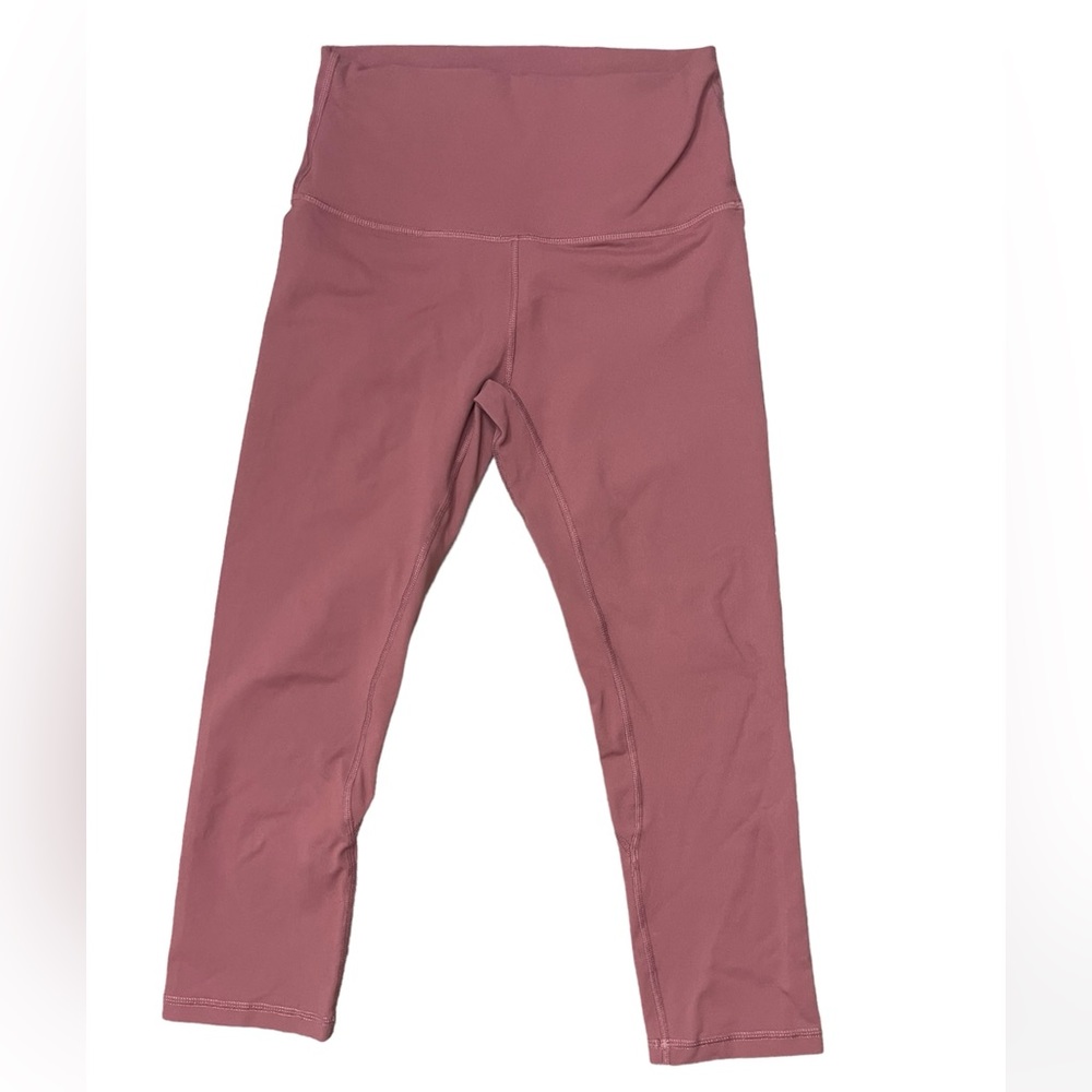 Lululemon high waisted pink cropped leggings size 4